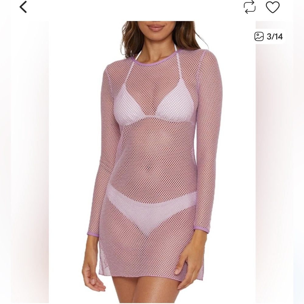 Becca Scoop Neck Long sleeve swim cover up